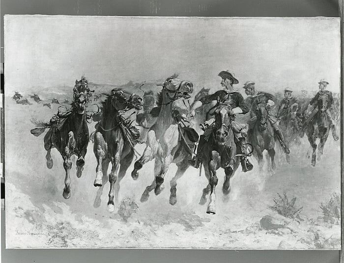Dismounted: The Fourth Troopers Moving the Led Horses Slider Image 6